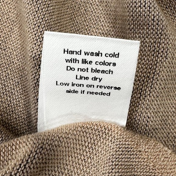 NY Collection Women's Sz 1X One Button Over Shirt 3/4 Sleeve Brown Preowned Snag - Picture 6 of 14